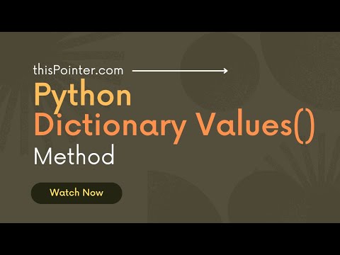 Python Dictionary Values() Method