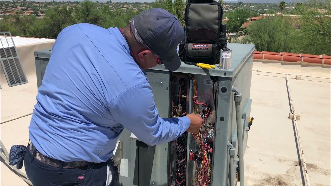 Condenser fan failure Our HVAC technician tests a fan that can't