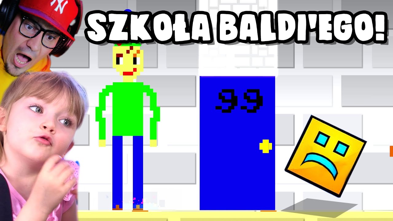 🧊 Znaleźliśmy SZKOŁĘ BALDI'EGO w GEOMETRY GRASZ! Oraz gram w WASZE MAPKI | Geometry Dash #18 /w Lara