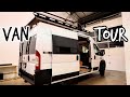 VAN TOUR | Ram ProMaster Camper Conversion - Seats and Sleeps 3 With Outdoor Shower and Rooftop Deck