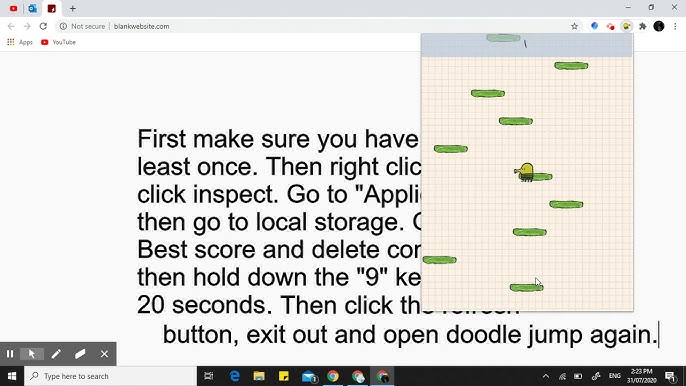 Easy cheat for doodle jump online mode 