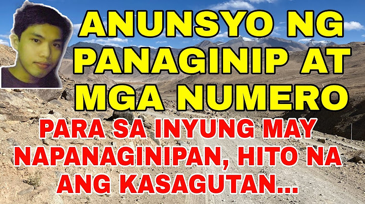 ANUNSYO NG PANAGINIP AT MGA NUMERO, PARA SA INYUNG MAY PANAGINIP, HITO NA ANG KASAGUTAN VLOG#2...