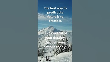 The best way to predict the future is to create it   #motivation #believeinyourself #stayfocused