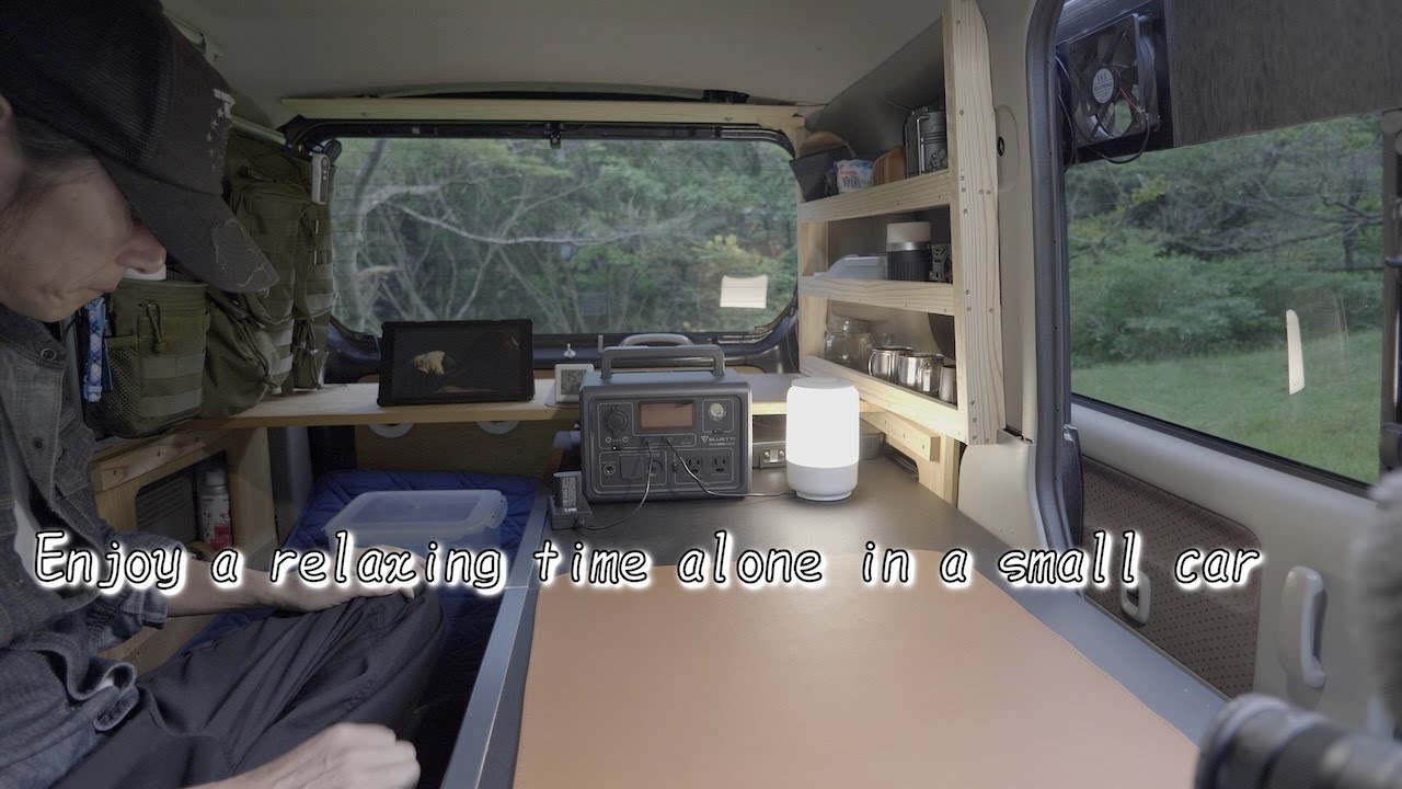 【車中泊】エブリイ　静かな森で癒やしの車中泊