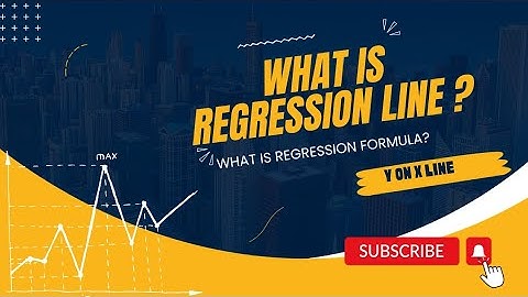 REGRESSION LINE/ Regression Formula/ Y on X line