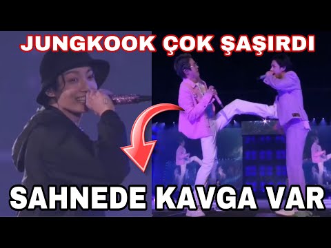 V’nin dansı JUNGKOOK’u ŞAŞIRTTI. SAHNEDE KAVGA VAR 😂