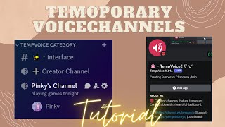 Temporary Voicechannels with tempbot | Discord tutorial | 2024