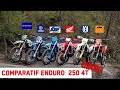 Essai comparatif enduro 250 4t 2020  honda  ktm  husqvarna  sherco  tm  yamaha