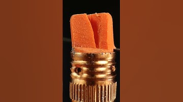 Cutting an Orange Eraser on a Pencil with a Sharp Knife ✂️ Oddly Satisfying #fyp  #satisfying #art