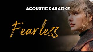 Fearless - Taylor Swift (Acoustic Guitar Karaoke With Lyrics)