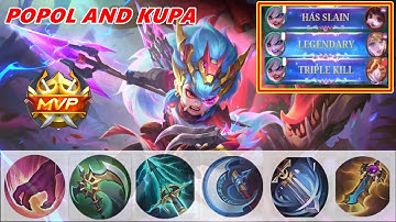 Mobile Legends 2025 ( Epic Come back ) Popol and kupa Build Jungle😍😇