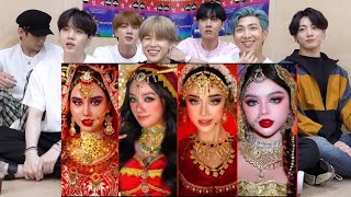 PHẢN ỨNG của BTS khi xem Asoka Bribal Makeup - Viet Nam Trend Biến Hình Ấn Độ