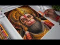 Hanuman ji art 🥰 (new art ) // krishna zone 33// #drawing #hanumanji #viralvideos
