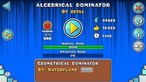Geometry Dash 2.0 [Algebrical Dominator] By Zetal