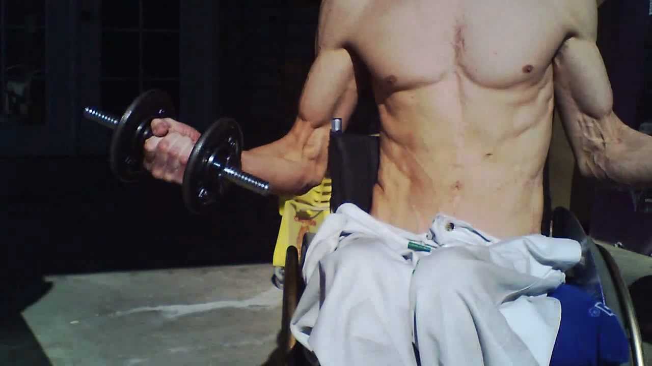 Wheelchair style 21s Exercise in Wheelchair with Bicep Curl workout