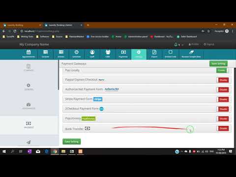 laundry booking and management script