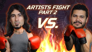ARTISTS FIGHT - PART 2! Drawing the driver...