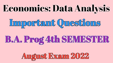 Economics Data Analysis | economics data analysis important questions |
