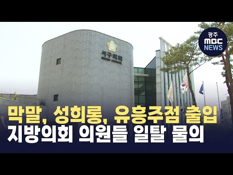 민주당 광주 지방의회 의원들 일탈 물의