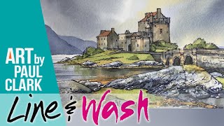 How to Paint a Scottish Castle in Line & Wash screenshot 5