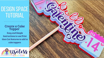 MAKE a  Cake Topper Quickly with Print then Cut features with Cricut Design Space