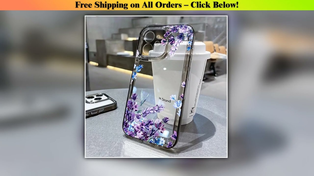 Purple Flower Phone Case For iPhone 13 Case iPhone 16 Pro Max 11 15 14 12 17 Pro Max 16e 7 8 Plus X