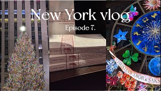 🎄Christmas in New York vlog | Saks Fifth avenue, Rockefeller Center, Holiday Market, New Year's eve