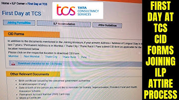 First Day at TCS Complete New Process - Joining Formalities | ILP Accommodation | CID Forms | Attire
