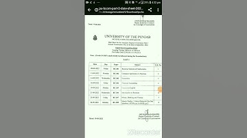 Punjab university announces B.com Date sheet 2022/B.com Date sheet 2022 /B.com Exams 20222