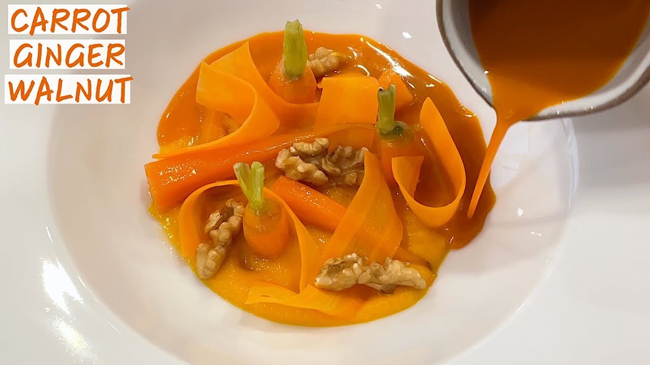 “PRETTY CARROTS” | Fine Dining Carrot 4 Ways (Sous Vide, Pickled, Purée & Juice) w/ Ginger & Walnut