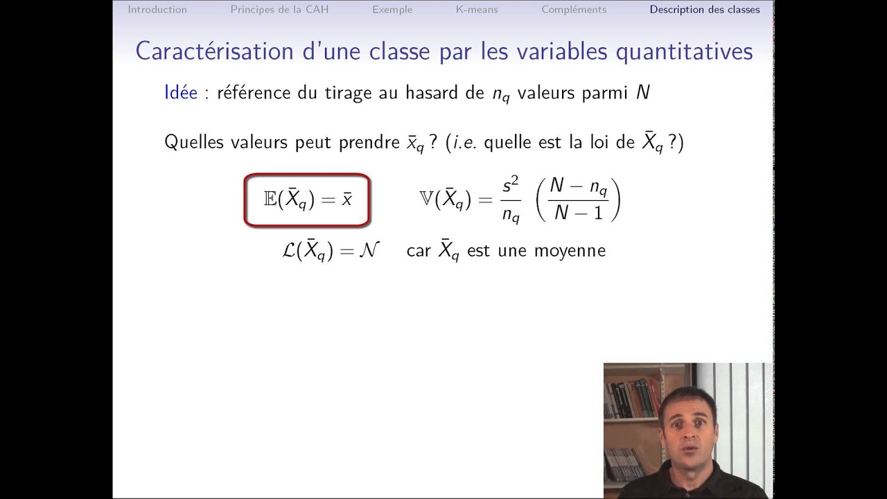 Caractérisation des classes d'individus issues d'une partition (cours 4/4)