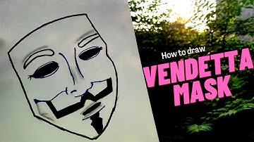 How to draw Vendetta Mask | step by step | easy