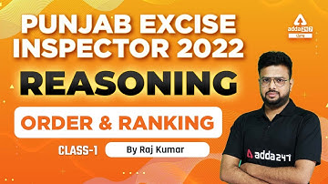 Punjab Excise Inspector 2022 | Reasoning | Order And Ranking #1 By Raj Kumar