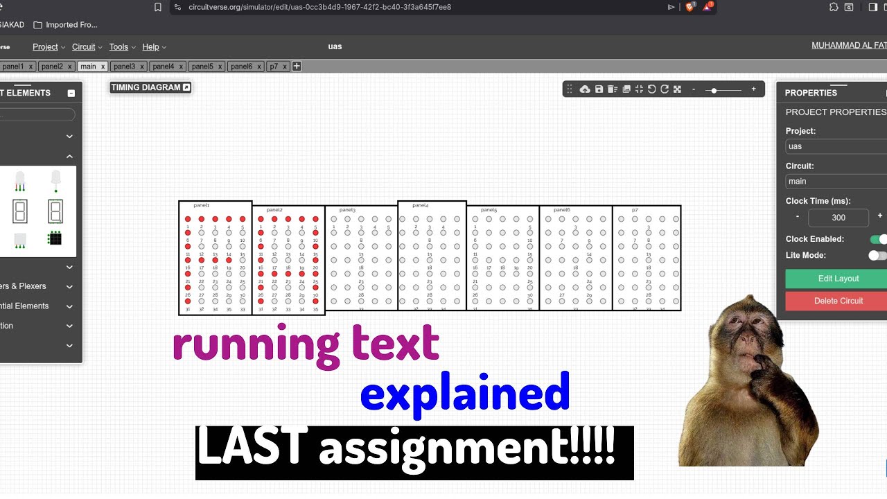 tugas sistem digital (running text) explained in 6 minute!!! - YouTube