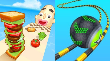 Sandwich Runner vs Going Balls - All Level Gameplay Android,iOS - NEW MOD APK MEGA UPDATE GAMEPLAY