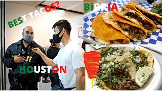 Asking locals where to get the BEST STREET TACOS  in HOUSTON! FOOD REVIEW