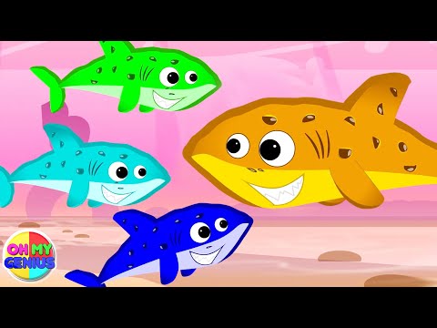 Five Little Sharks | Baby Shark | Nursery Rhymes & Kids Songs | Children's Music | Baby 