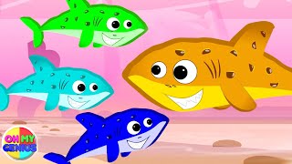 five little sharks baby shark nursery rhymes kids songs childrens music baby cartoon