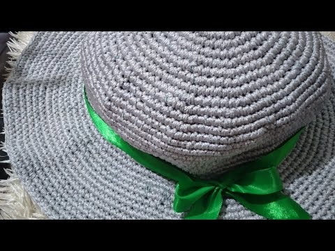 طريقه عمل برنيطه كروشيه للبحر سهله جدا