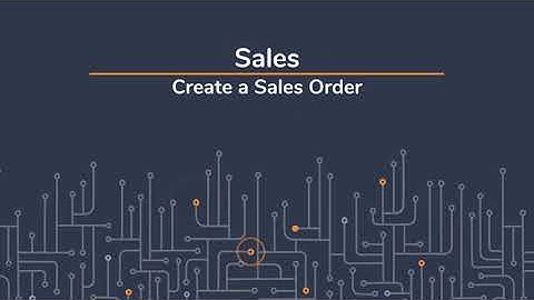 Create a Sales Order