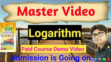 Logarithm railway ghatna chakra|लघुगणक||NTPC RAILWAY.GROUP D.DRDO./LAGHUHUNAK MASTER VIDEO