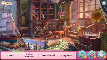 Manor Matters #16 in the Antique shop -hard level - failed in Chessboard, Lamp, Amphora, Ink pot