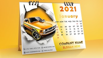 Desk Calendar Design | Adobe Photoshop Tutorial | Professional Calendar