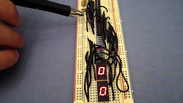 4511 IC CMOS, and dual 7 segment LED displays.