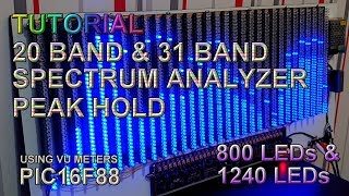 Tutorial 20 & 31 Bands Spectrum Analyzer PIC16f88
