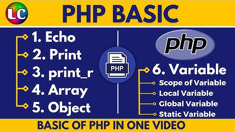 PHP- echo, print, print_r, variable, array, and object | Learn Coding