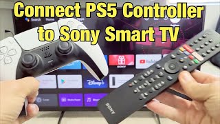 Pair / Connect PS5 Controller to Sony Smart TV (wireless bluetooth connection)