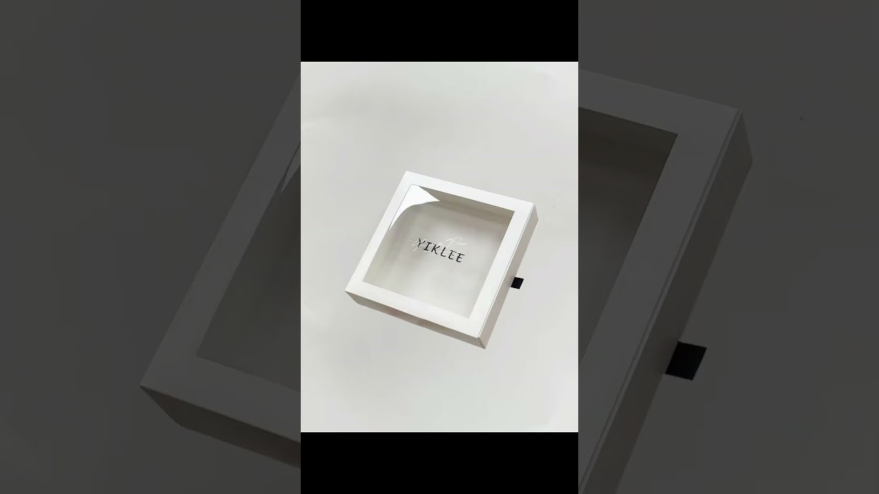 Custom Logo Paper Drawer Boxes For Gift With PVC window