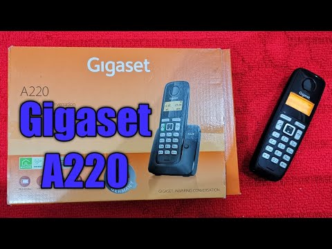 Gigaset A220 speaker cordless landline phone unboxing and testing