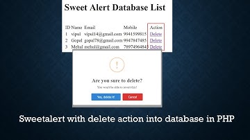 How to Confirm and delete data using sweet alert in php mysql in hindi